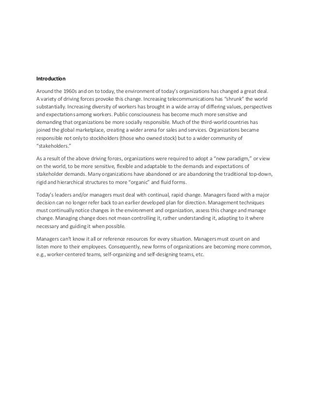 Term paper in management