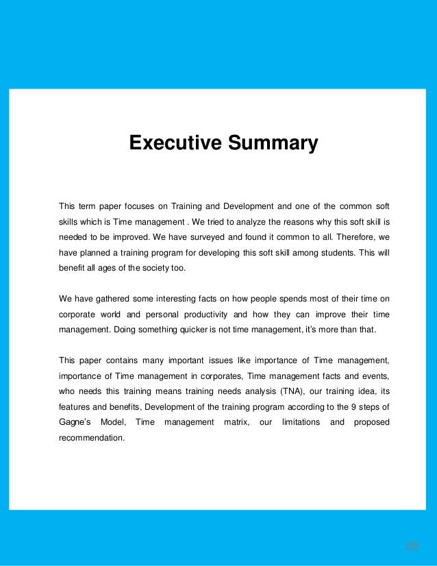 Term paper on management