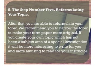 HOW TO WRITE A TERM PAPER PROPOSAL visual data 4