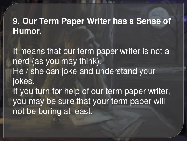 Term papers writer