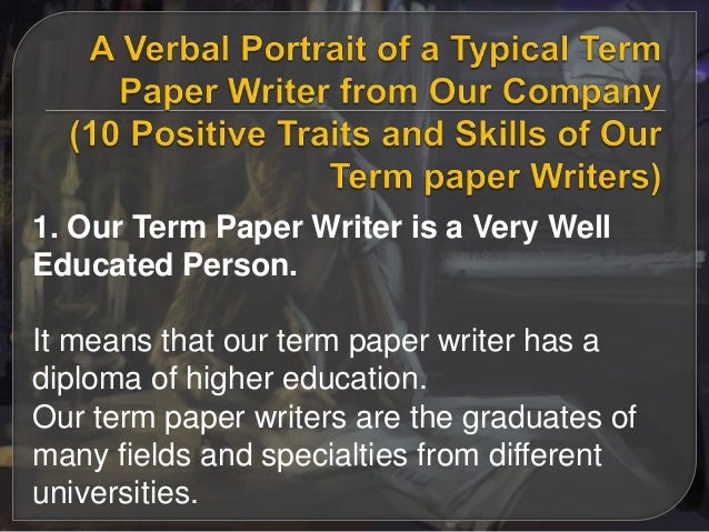 Term paper writer