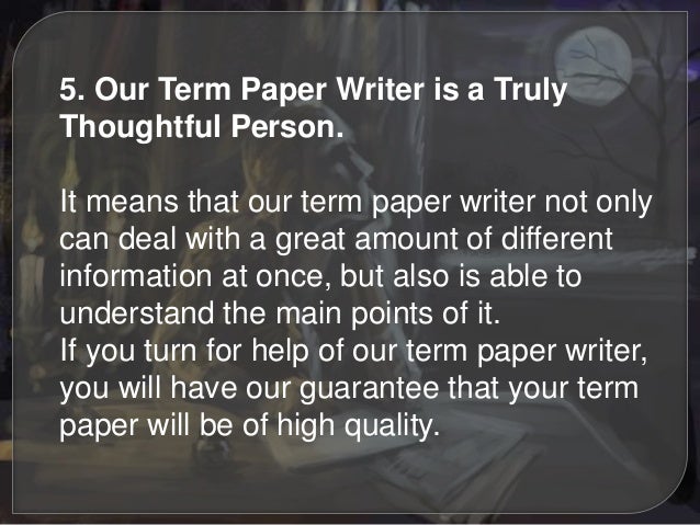 Term paper writer