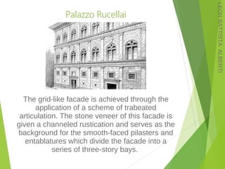 Rusticated First Story HISTORY AND THEORIES OF ARCHITECTURE | PPT
