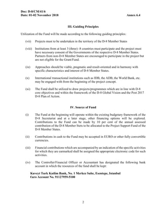 D8 organization for economic cooperation grant program | PDF