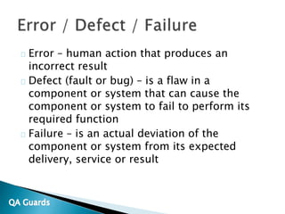 Process Definition Error Terms and definitions | PPTX