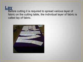 Lay Pattern Process Terms and defintion of garments | PPTX