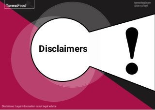 Disclaimers
 