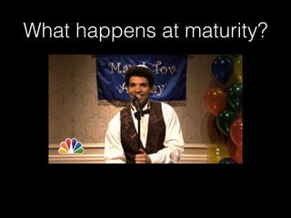 What happens at maturity?
 