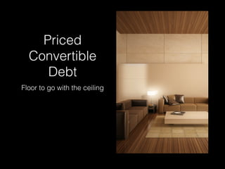 Priced
Convertible
Debt
Floor to go with the ceiling
 