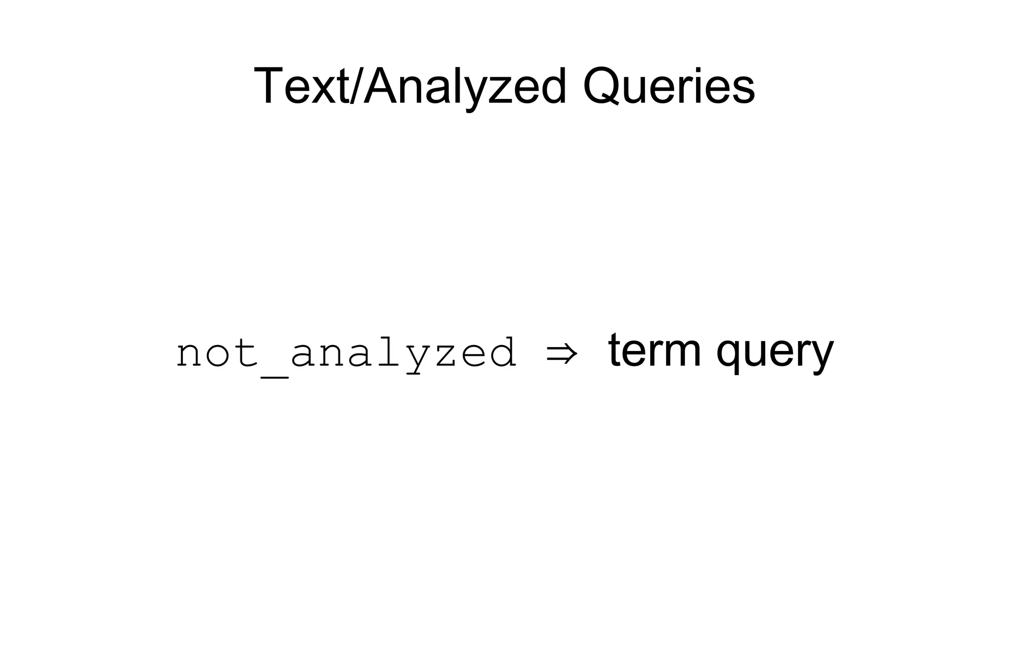 Searching $result = $es->search( index => 'twitter', type => 'tweet', query b => 'foo' , # b == ElasticSearch::SearchBuilder ); 
