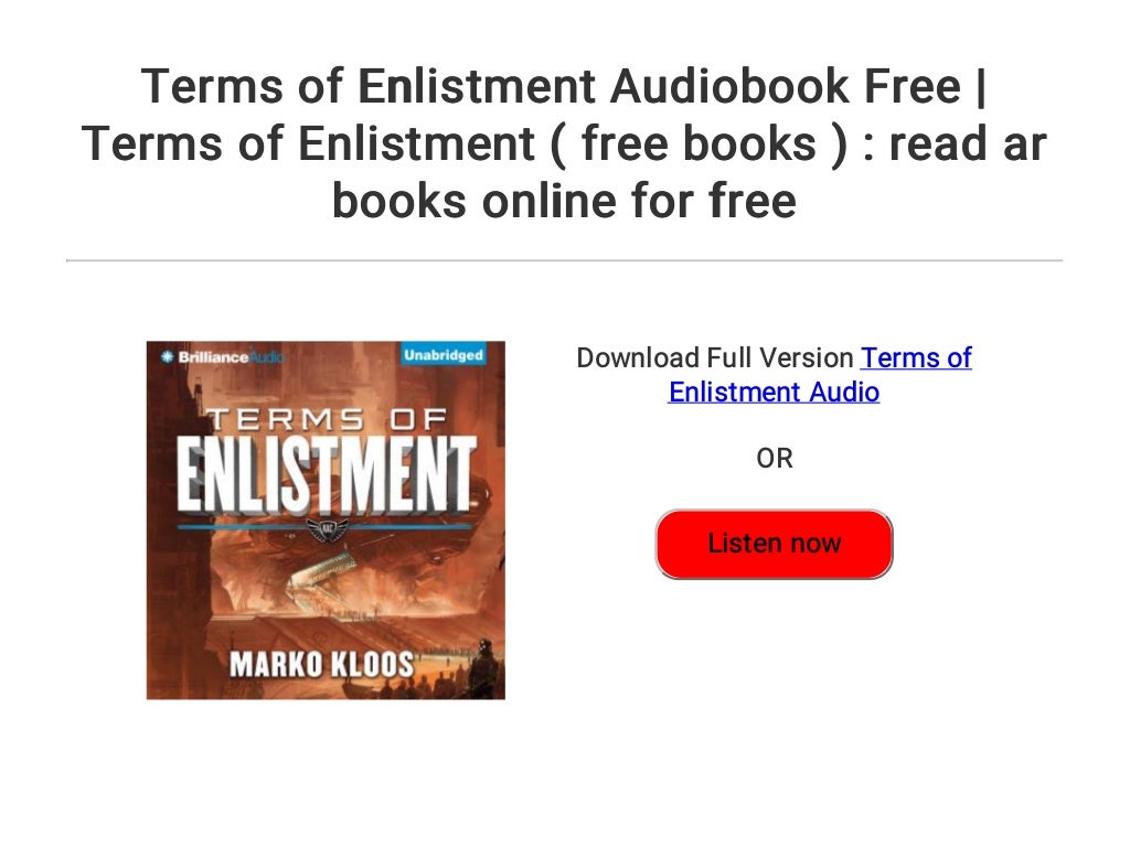 terms of enlistment book terms of enlistment book