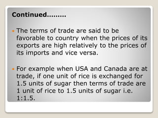 Terms of trade | PPTX
