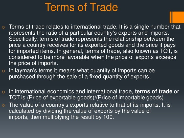 Terms of trade
