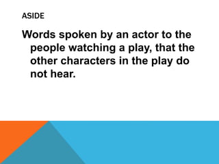 Shakespeare terms to know | PPTX