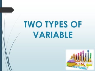 TWO TYPES OF
VARIABLE
