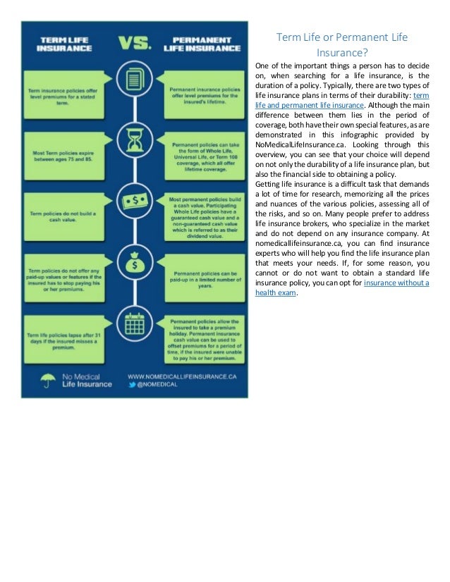 Term Life Or Permanent Life Insurance