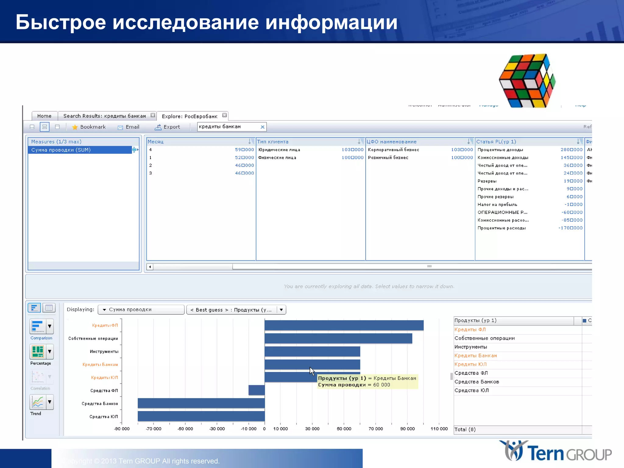 Copyright © 2013 Tern GROUP All rights reserved.
Быстрое исследование информации
 