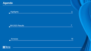 7
9M 2023 Results
3
Highlights
Agenda
2
Annexes 16
 