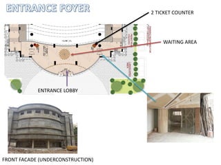WAITING AREA
ENTRANCE LOBBY
2 TICKET COUNTER
FRONT FACADE (UNDERCONSTRUCTION)
 