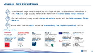 1H 2026 Consolidated Results
22
Annexes - ESG Commitments
Pubblication of the first report focused on Sustainability Due Diligence principles by 2026
Science-based target set by 2030 (-46,2% vs 2019) in line with 1,5° scenario and commitment to
set a Net Zero target by 2050 in line with the framework of Science-based Target Initiative
On track with the journey to set a target on nature aligned with the Science-based Target
Network
ESG Ratings and Indices
First electric utility
worldwide in the
Corporate Sustainability
Assessment 2025; “Top
1%” status in the
“Sustainability
Yearbook 2026”
First electric utility
worldwide
according to
Sustainailytics
ESG Risk
Assessment
Industry Leader in the
sector “Gas and
Electricity Network
Operators” according
to ISS STOXX, with
“Prime” status,
Confirmation by
Standard Ethics
among the leaders of
“Utilities”, with a “EE+”
rating, in the highest
“Sustainable” band
Confirmed among
the international
leaders in the fight
against climate
change, earning an
“A-” rating
Confirmation in the main
ESG Indices, among
them :
❖ Dow Jones
Sustainability Index
(now “Dow Jones
Best-in-Class Index”)
❖ STOXX Global ESG
Leaders
❖ MIB ESG
❖ FTSE4Good
❖ Euronext Sustainable
Leader within the “Utilities”
industry in managing the
most significant
sustainability risks and
opportunities, with an
MSCI’s ESG Rating
equal to AAA, the highest
possible
 