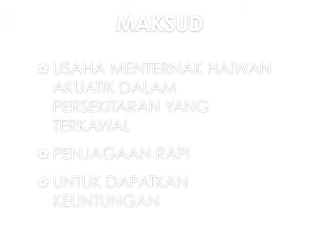 Ternakan Ikan Air Tawar Ting 2