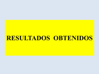 RESULTADOS OBTENIDOS
 