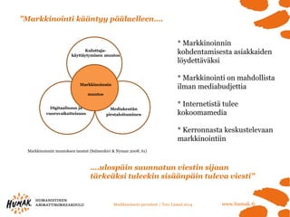 Markkinoinnin perusteet / Basics of marketing / Tero Lämsä