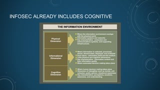 INFOSEC ALREADY INCLUDES COGNITIVE
 