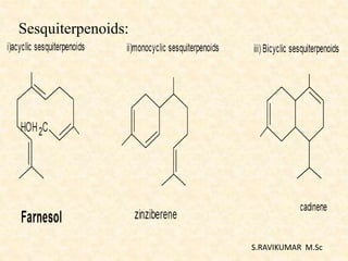Sesquiterpenoids:
S.RAVIKUMAR M.Sc
 