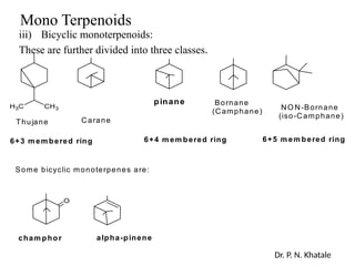 Chemistry of terpenoids-Dr. Pravin N. Khatale | PPTX