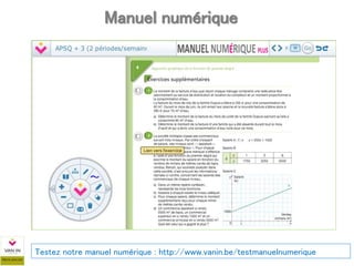 Testez notre manuel numérique : http://www.vanin.be/testmanuelnumerique
Manuel numérique
 