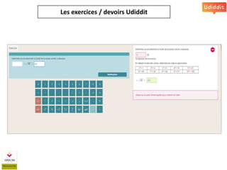Les exercices / devoirs Udiddit
 
