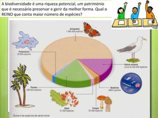 A biodiversidade é uma riqueza potencial, um património que é necessário preservar e gerir da melhor forma. Qual o REINO que conta maior número de espécies? 