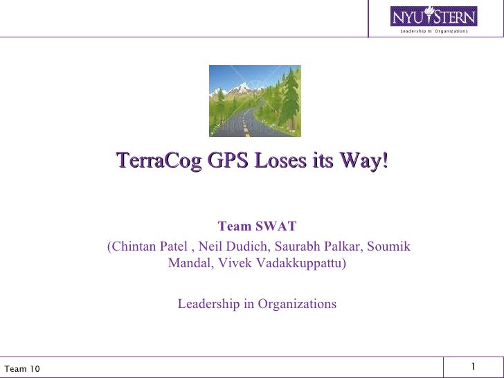 terracog gps Management at terracog, a high tech company that develops gps products for the consumer market case details terracog was a successful privately held firm specializing in high quality global. terracog gps Management at terracog, a high tech company that develops gps products for the consumer market case details terracog was a successful privately held firm specializing in high quality global.