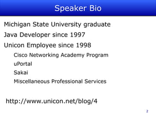 Speaker Bio Michigan State University graduate 