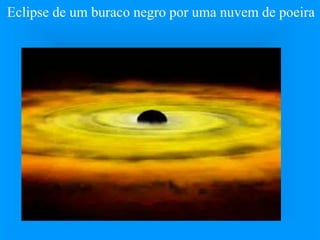 Eclipse de um buraco negro por uma nuvem de poeira
 