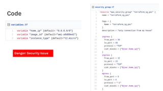 Code
Danger: Security Issue
 