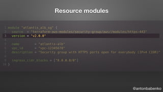 Resource modules
@antonbabenko
 