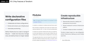 class 101 101.2 Key Features of Terraform
 
