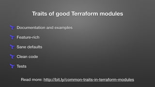 Terraform modules and (some of) best practices | PDF