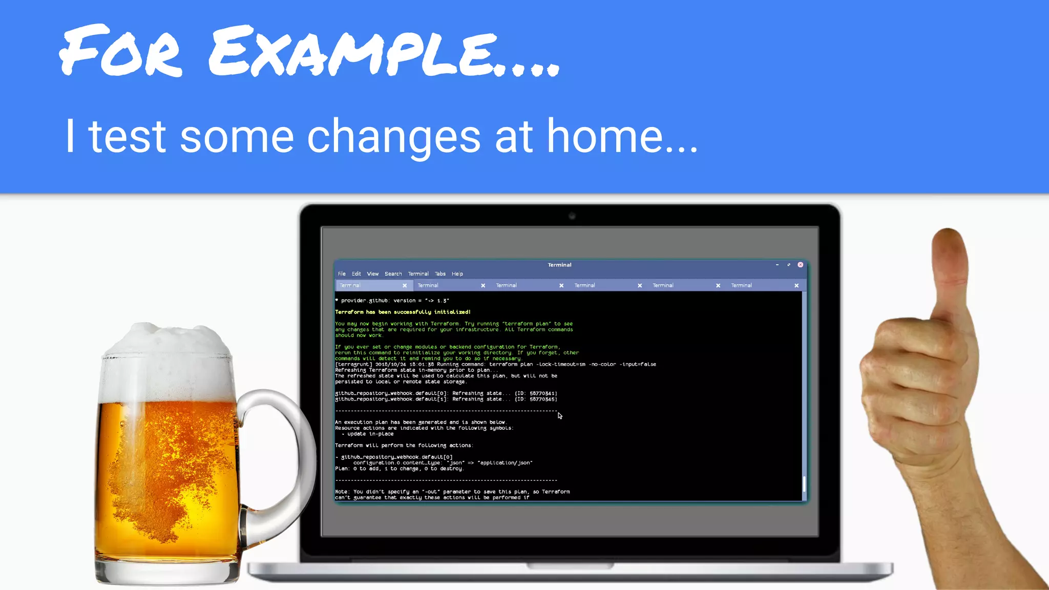 I test some changes at home...
For Example….
 