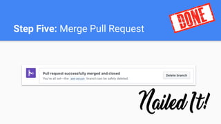 Step Five: Merge Pull Request
 