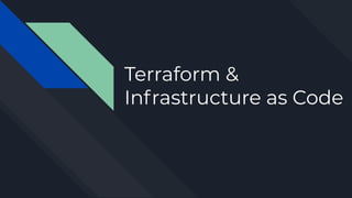 Terraform &
Infrastructure as Code
 
