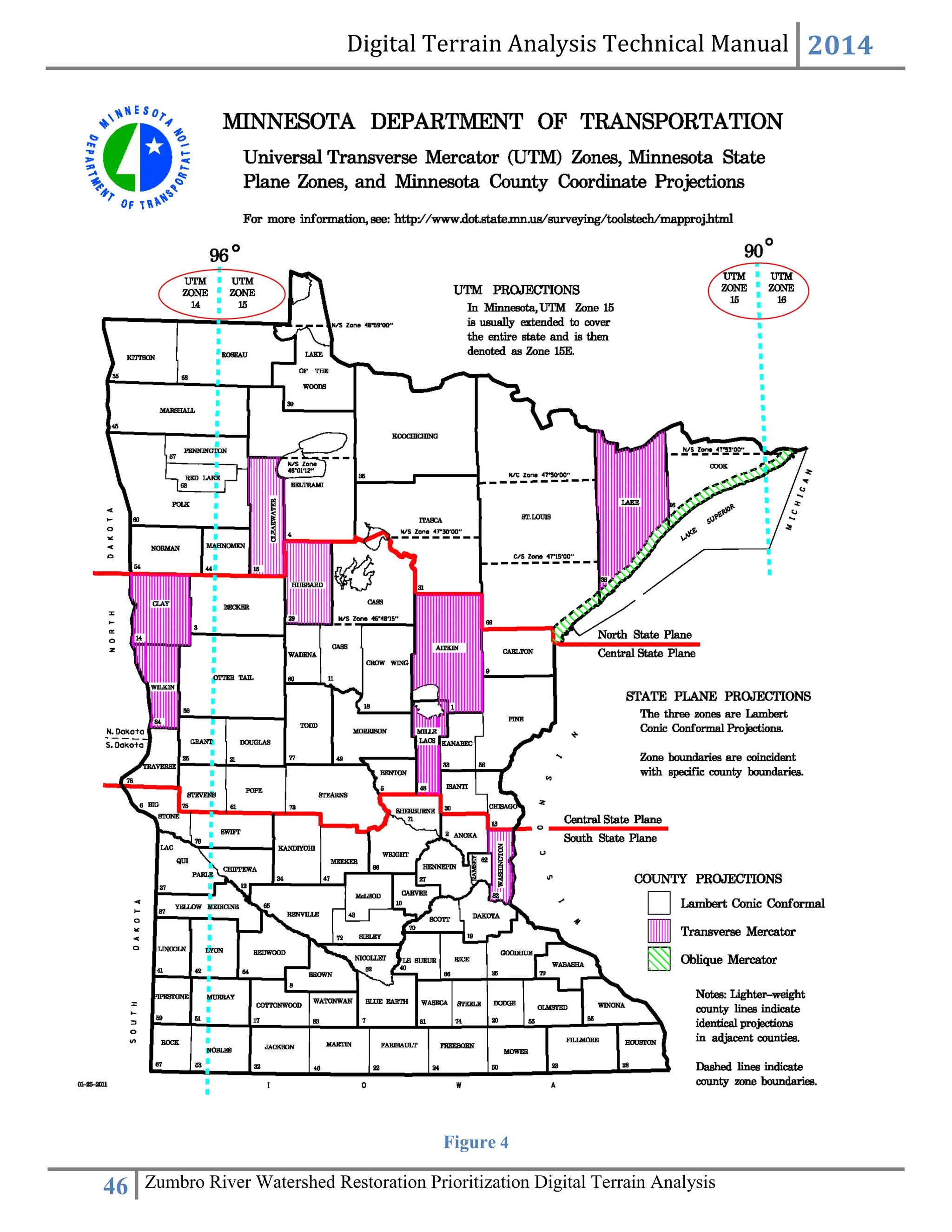 Digital Terrain Analysis Technical Manual 2014
46 Zumbro River Watershed Restoration Prioritization Digital Terrain Analysis
Figure 4
 