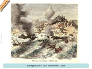 Ilustração num livro sobre o terramoto de Lisboa 