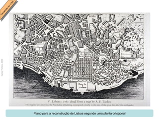 Plano para a reconstrução de Lisboa segundo uma planta ortogonal 
