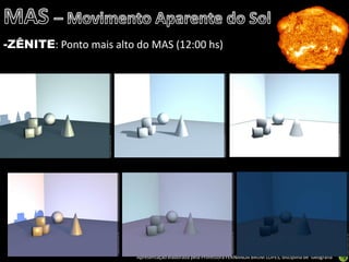 -ZÊNITE: Ponto mais alto do MAS (12:00 hs)




                         Apresentação elaborada pela Professora FERNANDA BRUM LOPES, disciplina de Geografia
 