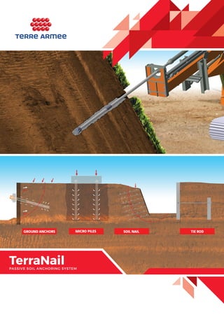 TerraNail
PASSIVE SOIL ANCHORING SYSTEM
 