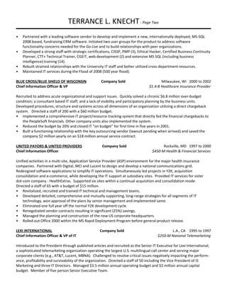 Terrance Knecht Resume | PDF