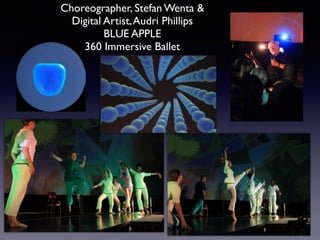 Choreographer, Stefan Wenta & 	

Digital Artist,Audri Phillips	

BLUE APPLE	

360 Immersive Ballet
 